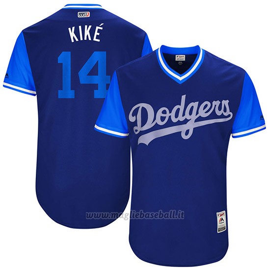 Maglia Baseball Uomo Los Angeles Dodgers 2017 Little League World Series Enrique Hernandez Royal